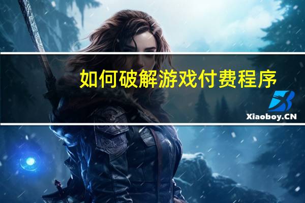 如何破解游戏付费程序