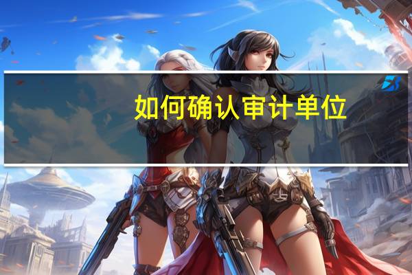 如何确认审计单位