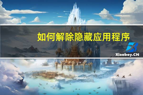 如何解除隐藏应用程序