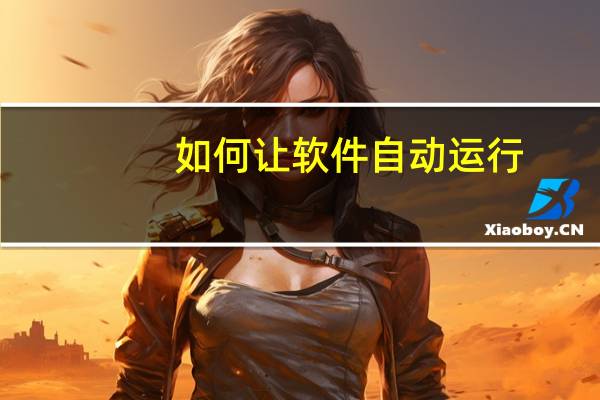 如何让软件自动运行