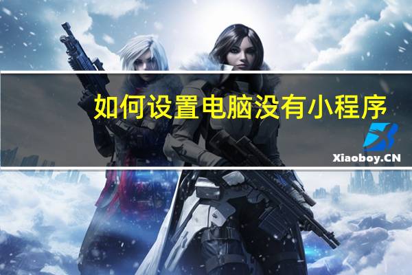 如何设置电脑没有小程序