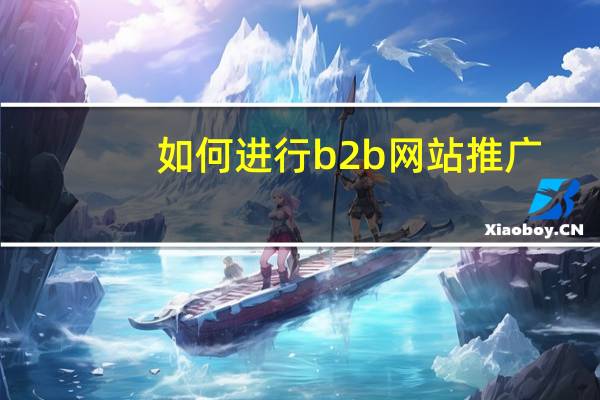 如何进行b2b网站推广