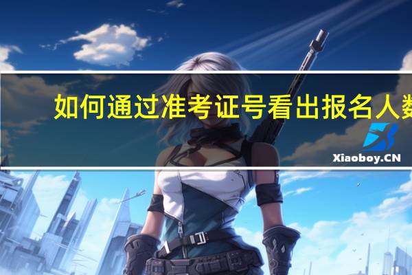 如何通过准考证号看出报名人数