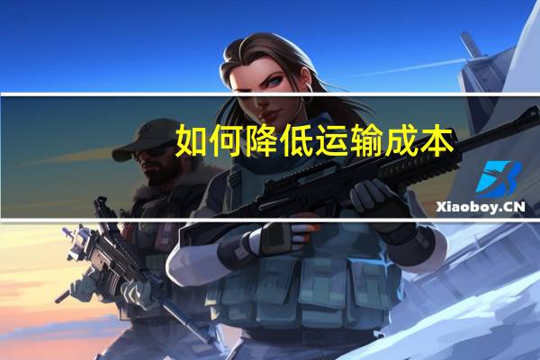 如何降低运输成本