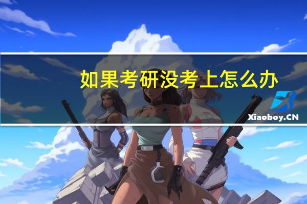 如果考研没考上怎么办