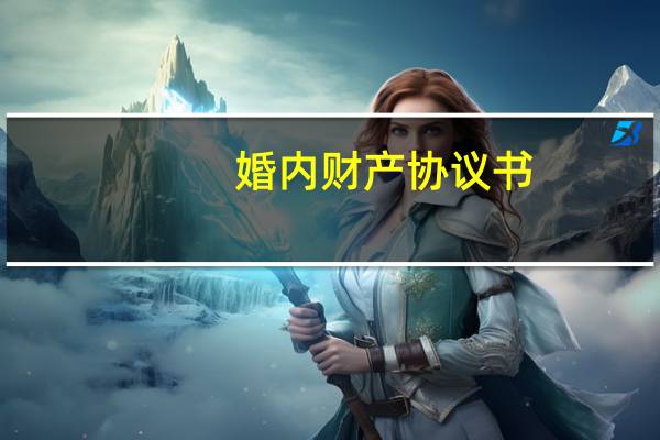 婚内财产协议书 婚内财产约定书