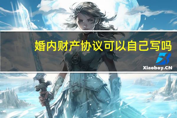 婚内财产协议可以自己写吗