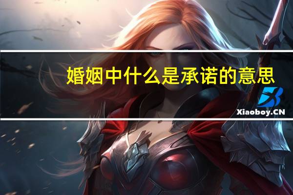 婚姻中什么是承诺的意思