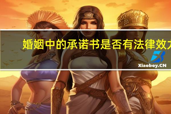 婚姻中的承诺书是否有法律效力