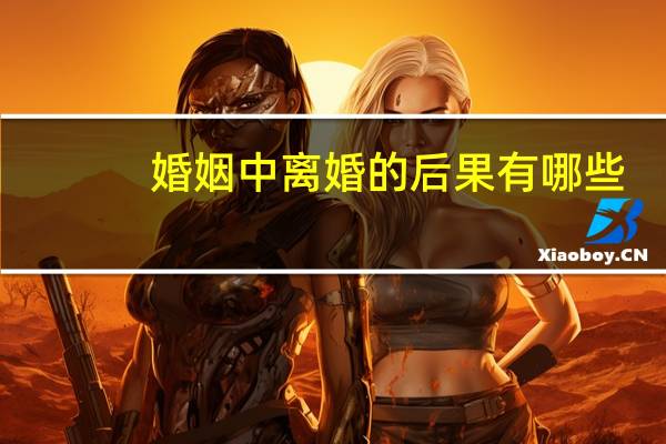 婚姻中离婚的后果有哪些