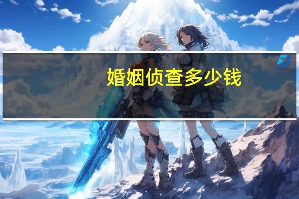 婚姻侦查多少钱