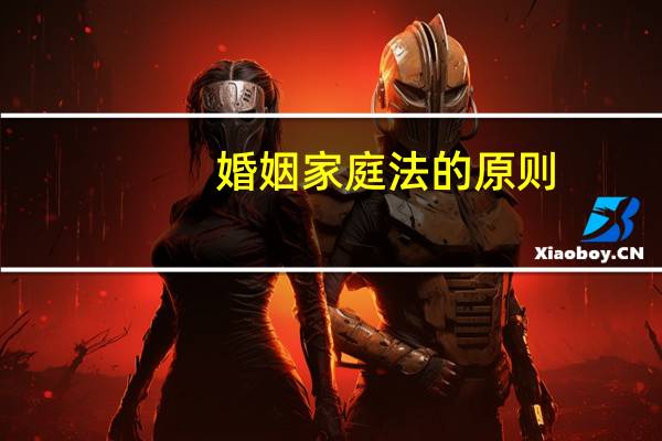 婚姻家庭法的原则