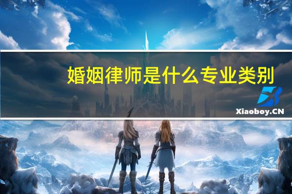婚姻律师是什么专业类别