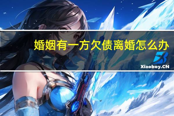 婚姻有一方欠债离婚怎么办