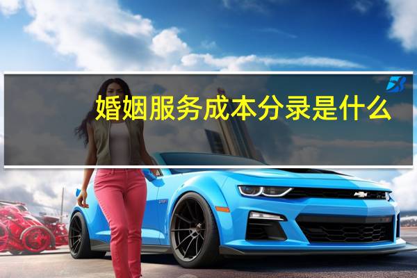 婚姻服务成本分录是什么