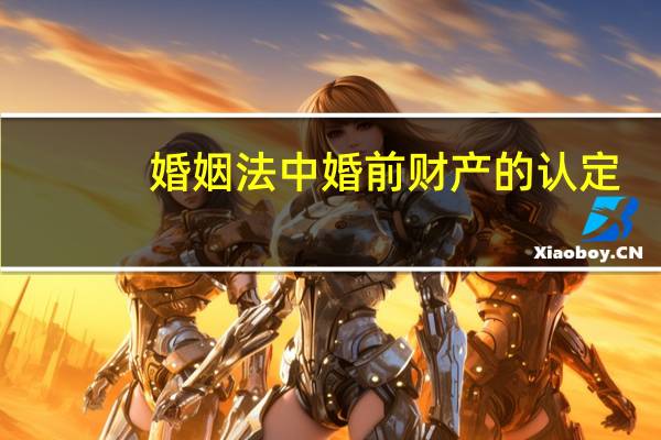 婚姻法中婚前财产的认定