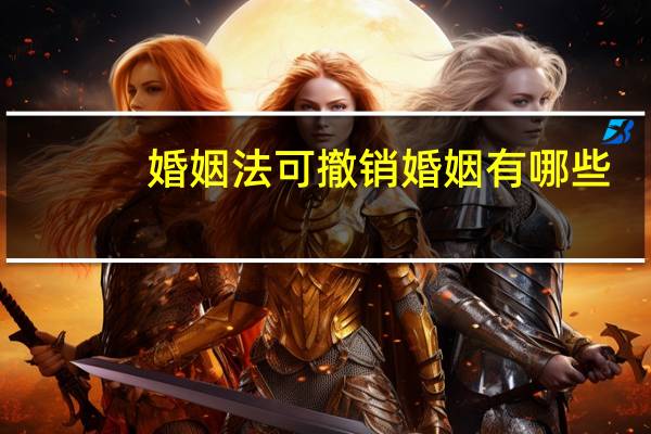 婚姻法可撤销婚姻有哪些