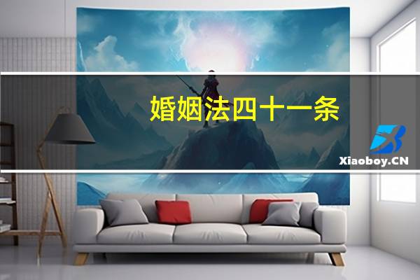 婚姻法四十一条