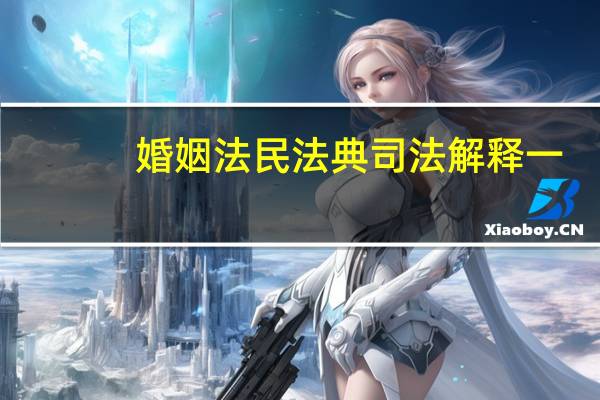 婚姻法民法典司法解释一