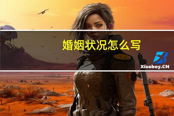 婚姻状况怎么写