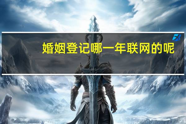 婚姻登记哪一年联网的呢