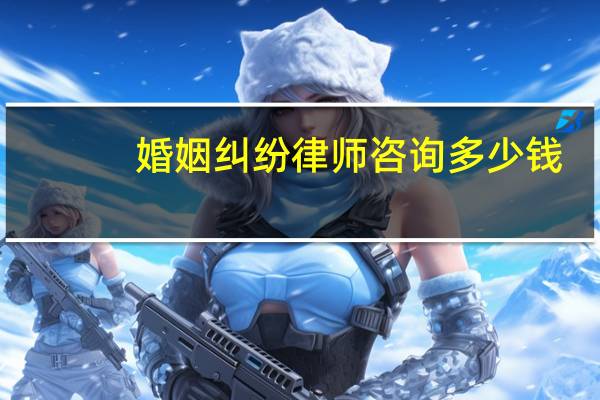婚姻纠纷律师咨询多少钱