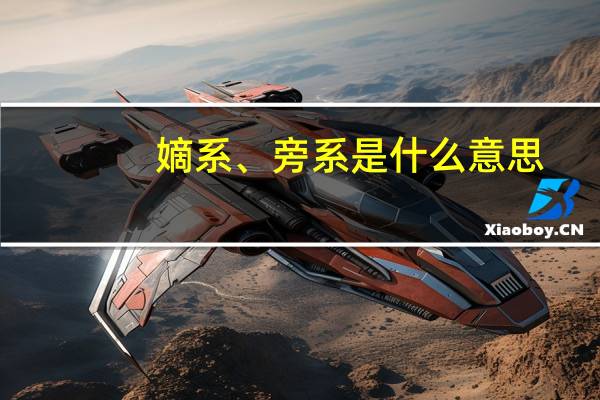 嫡系、旁系是什么意思