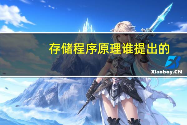 存储程序原理谁提出的