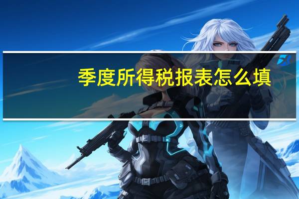 季度所得税报表怎么填