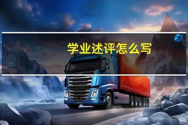 学业述评怎么写