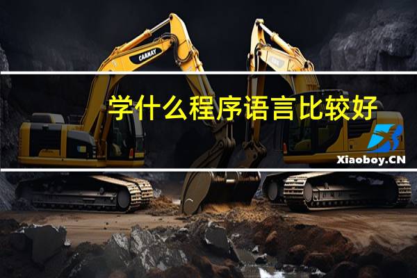 学什么程序语言比较好