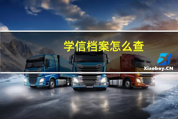 学信档案怎么查