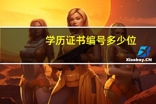 学历证书编号多少位