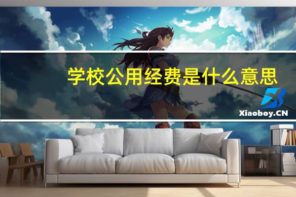 学校公用经费是什么意思