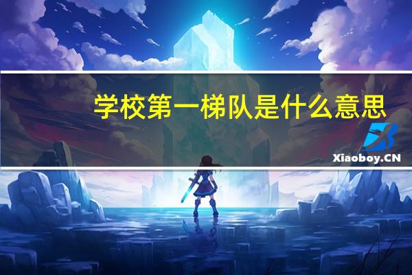 学校第一梯队是什么意思