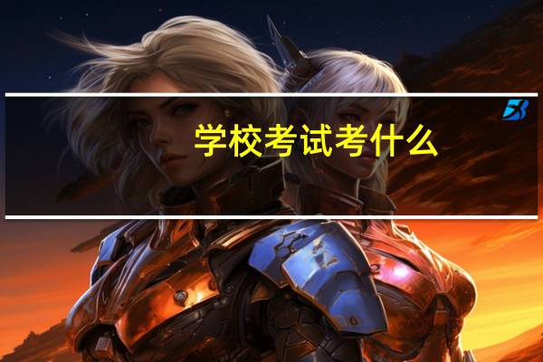 学校考试考什么
