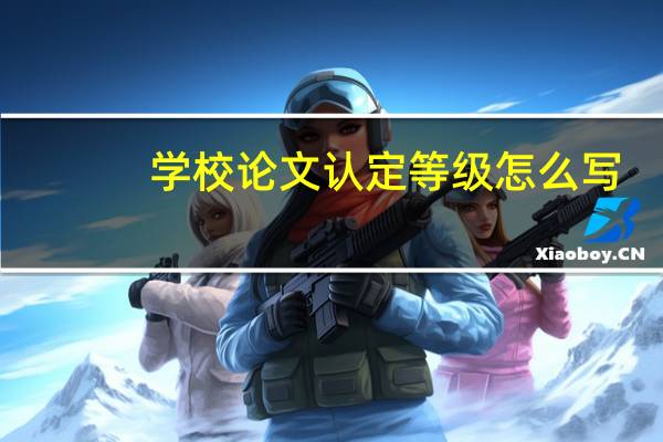 学校论文认定等级怎么写