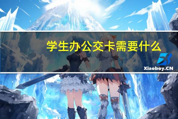 学生办公交卡需要什么