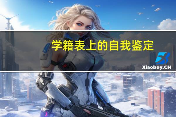 学籍表上的自我鉴定