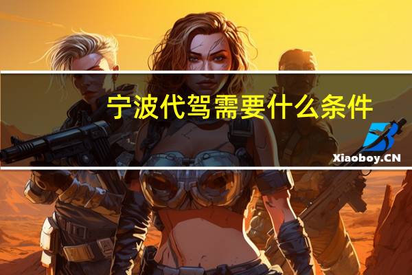 宁波代驾需要什么条件