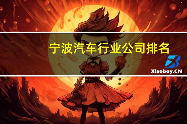 宁波汽车行业公司排名