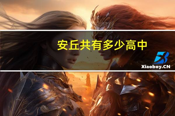 安丘共有多少高中