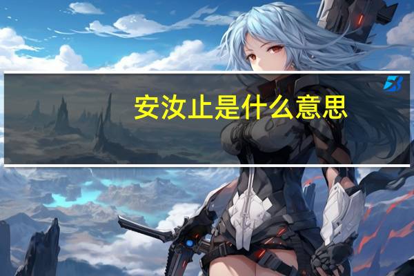 安汝止是什么意思