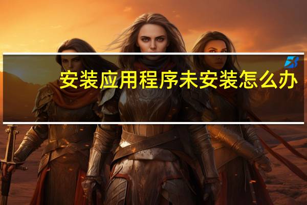 安装应用程序未安装怎么办