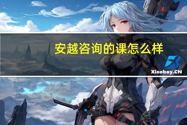 安越咨询的课怎么样