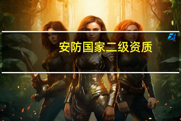 安防国家二级资质