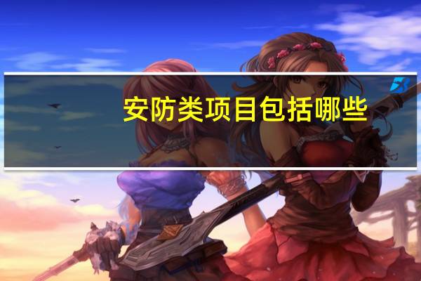 安防类项目包括哪些