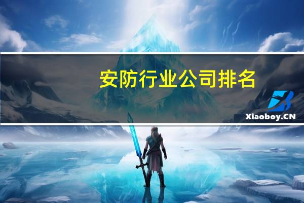 安防行业公司排名