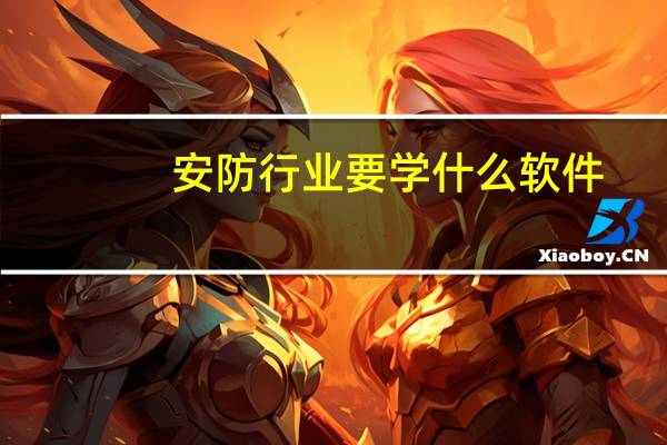 安防行业要学什么软件