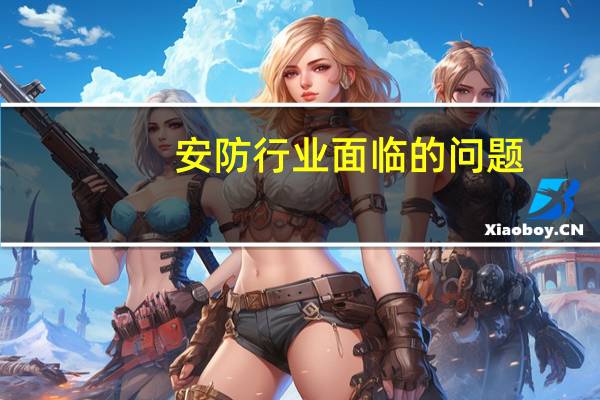 安防行业面临的问题